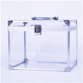 Clear acrylic aluminum case beauty case for cosmetic makeup aluminum case